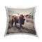 Stupell Industries Farm Cattle Rustic Vintage Styling Muted Tones Throw Pillow 18" x 18"